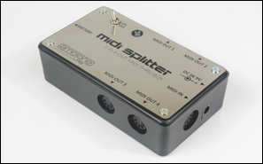 MIDI Splitter - portable 4-out MIDI thru box